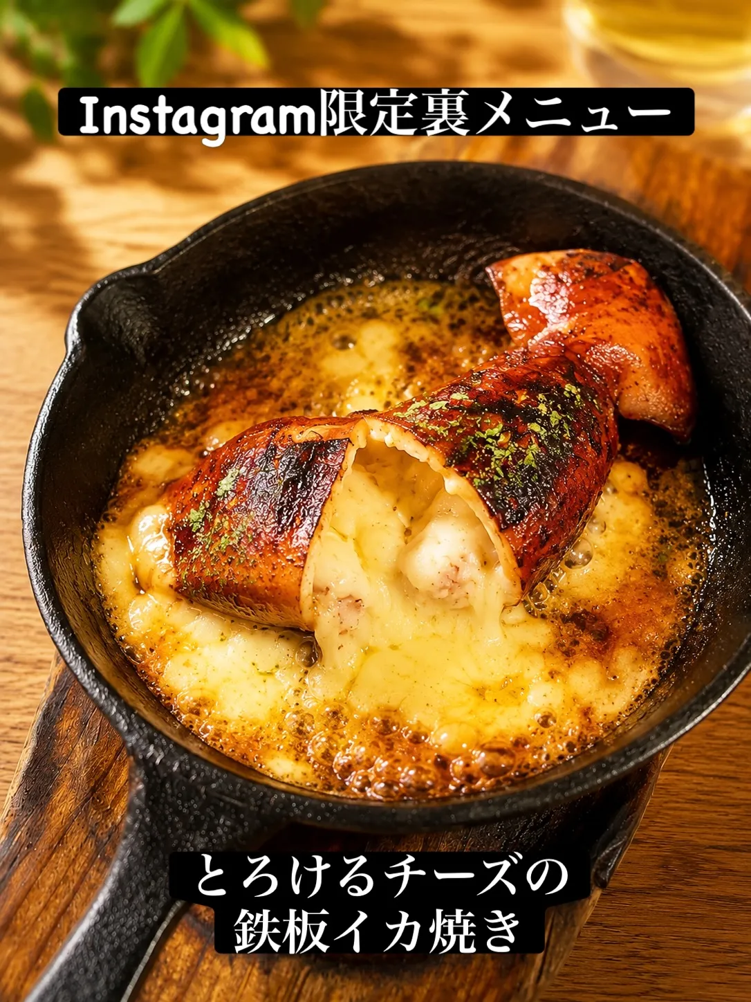 🦑🧀 とろけるチーズの丸ごとイカ焼き¥930-