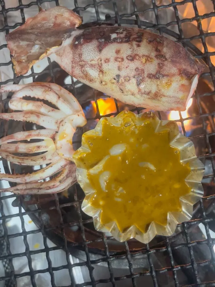 スルメイカのワタ焼き